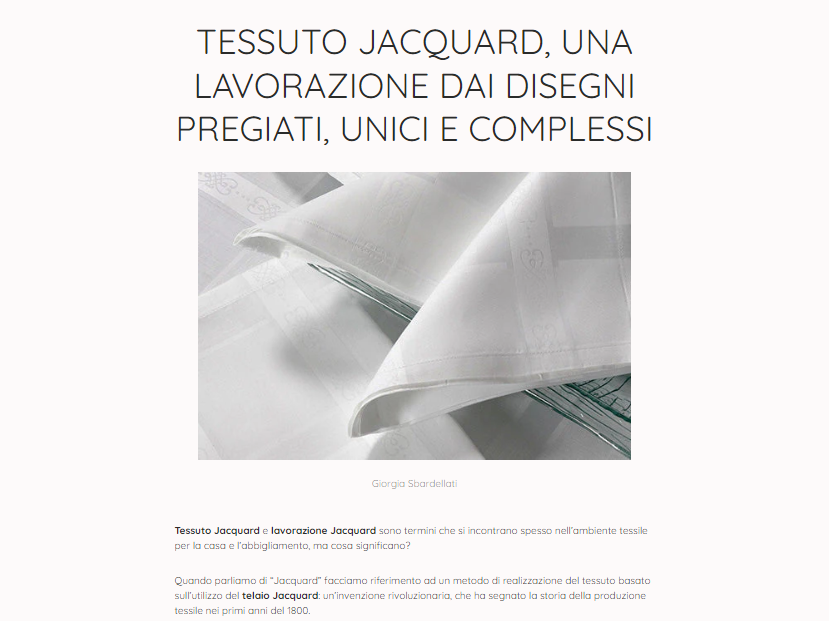 TESSUTO JACQUARD | Lisolastore